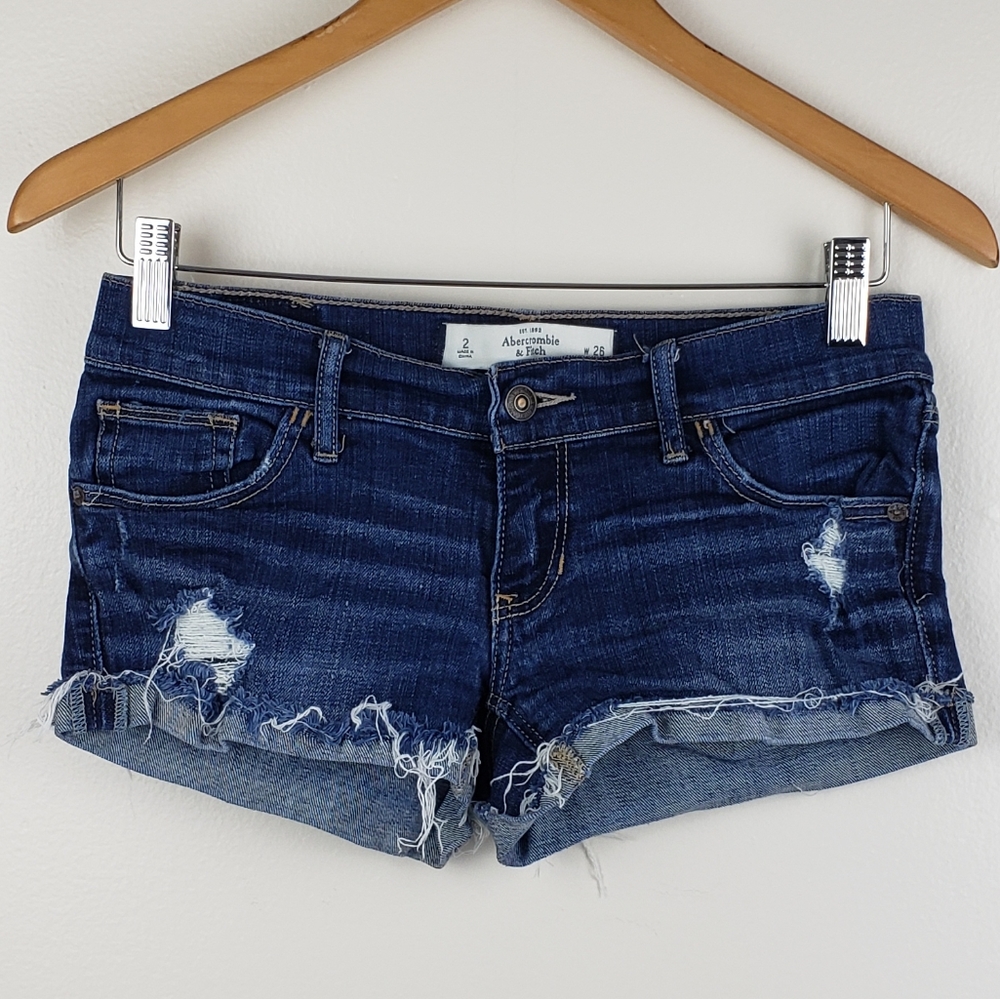 Abercrombie & Fitch Dark Denim Shorts